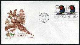 USA 1998 Ring-Necked Pheasant FDC, Somerset, Jul. 31 (Artmaster) | Birds (Phasianus Colchius) - 1991-2000