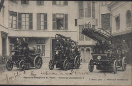CPA CP Sapeurs Pompiers De Paris Voitures Automobiles J Mulot - Feuerwehr