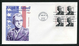 USA 2000 Joseph W. Stilwell Block Of 4 FDC, Providence, RI, Aug. 24 (Artmaster) | General, US Army, Military - 1991-2000