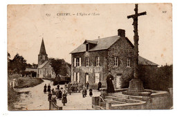 Chevry - L'Eglise Et L'ecole -  CPA°gk - Other Municipalities