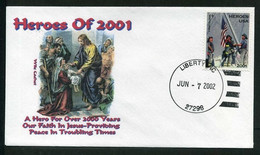 USA 2002 Sc B2, Heroes Of America, Us Army FDC, New York, NY, Jun. 7 - 2001-2010