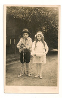 Ref 569 : CPA Carte Photo 2 Enfants Déguisés En Berger Non Située - Photos