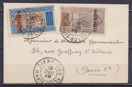 Haute-Volta - Env. Format Carte De Visite Affr. 50c Tp A.O.F. Surchargés Càd DIEBOUGOU /13 DEC 1928 Pour PARIS - Lettres & Documents