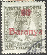 SRBIA - HUNGARY - BARANYA - ZITA 40f Rot Ovpt. II Type - O - AT - Baranya