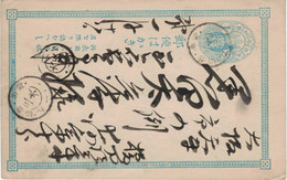 Inlandspostkarte - PC 12 – 1 Sen – Stempel Nicht Lesbar, Nach Sanki - Lettres & Documents