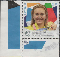 AUSTRALIA - USED 2021 $1.10 Australian Olympic Games Gold Medal Winners - Swimming Women's 200M Freestyle Sheet No 6 - Used Stamps