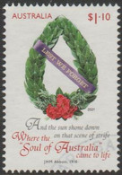 AUSTRALIA - USED 2021 $1.10 Anzac Day - Lest We Forget - Green Wreath - Used Stamps