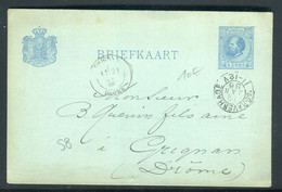 Pays Bas - Entier Postal De Gravenhage Pour Grignan ( France ) En 1886 - Prix Fixe !!! - Ref S 8 - Postal Stationery