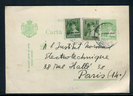Roumanie - Entier Postal Surchargé + Compléments De Brasov Pour Paris En 1930 - Prix Fixe !!! - Ref S 19 - Postal Stationery