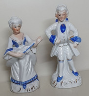 Couple De Courtisans  - Danseur Musicienne Guitare Robe Perruque Costume - STATUETTE - Bon état - 30 / Vers 1990 - Otros & Sin Clasificación