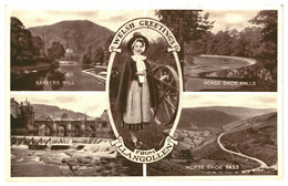 CPA - Carte Postale -Royaume Uni -Llangollen- Welsh Greetings From  Llangollen Multi Vues - VM37876 - Denbighshire