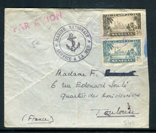 SENEGAL -  Cachet Ancre De Marine Sur Enveloppe De Dakar En 1942 Pour Toulouse, Enveloppe Retaillée - Ref S 40 - Cartas & Documentos