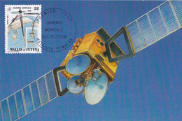 WALLIS ET FUTUNA : Carte Maximum Journée Mondiale Des Télécommunications CaD De Mata-Utu 17 5 89 - Tarjetas – Máxima