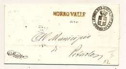 1862 MORROVALLE LINEARE NERO FRANCHIGIA X PETRIOLO - 1. ...-1850 Vorphilatelie
