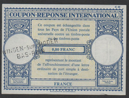 IAS - IRC - CRI / ALSACE - WINGEN - FRANCE  COUPON REPONSE INTERNATIONAL  (ref 7470) - Coupons-réponse