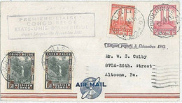 17214 - BELGIAN CONGO Belge - Postal History -  FIRST FLIGHT  COVER 1941 : Congo - USA - Brieven En Documenten