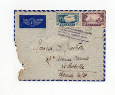 !!! LETTRE DE DAKAR POUR LA ROCHELLE RESCAPEE DE L'ACCIDENT DU PIC DES CINQ CROIX DU 23/3/1938 - Crash Post