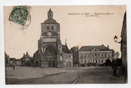 - CPA MONTREUIL-SUR-MER (62) - L'Eglise Saint-Saulve Et La Mairie 1907 - Edition Flahaut - - Montreuil