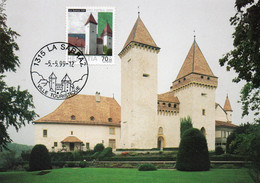 SVIZZERA  PRO PATRIA 1999 - CASTELLO DE LA SARRAZ - CARTOLINA MAXIMUM - Andere & Zonder Classificatie