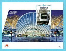 Portugal 21.09.2021 , Ano EUROPEU Do Transporte Ferrovario - Sheet - Postfrisch / MNH / (**) - Unused Stamps