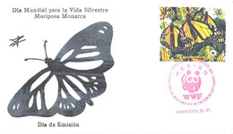 Mexico:FDC, WWF, Butterfly, 30.09.1988 - Mexico