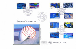 Enveloppe 1er Jour Bonnes Vacances 2007, (YT 4037/46) - 2000-2009