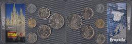 Spanien 1980 Stgl./unzirkuliert Kursmünzen Stgl./unzirkuliert 1980 50 Centimos Bis 100 Pesetas - Münz- Und Jahressets