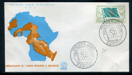 République Centrafricaine - Enveloppe FDC En 1962 - Union Africaine Et Malgache - Ref S 94 - Centrafricaine (République)