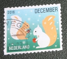Nederland - NVPH - 3477 - 2016 - Gebruikt - Cancelled - December - Decemberzegel - Kerst - Kerstmis - Eekhoorns - Used Stamps