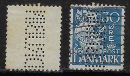 Denmark 1931 / 1934 Stamp With Perfin DRUBIN By Drubin Trykfarver A/S From Copenhagen Valby Lochung Perfore - Autres