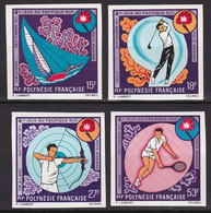 Série De 4 Timbres Aériens Neufs** Non Dentelés  Jeux Du Pacifique-Sud  PA 51-52-53-54 (Yvert)  Polynésie Française 1971 - Sin Dentar, Pruebas De Impresión Y Variedades