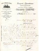 73.SAVOIE.MODANE.TRANSPORTS INTERNATIONAUX.AGENCE D'EMIGRATION AUTORISÉE.FULGENCE CHARVOZ. - Transports