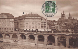 Lausanne Gd. Pont Et Rue Pichard 1916 - Grand - VD Waadt