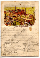 Litho Gruss Aus Buchenhof, Brauerei, Bei Wehbach, Stadt Kirchen/Sieg, Gel. 26.5.1896 (Vorläufer??) - Kirchen