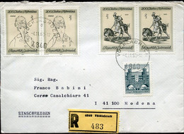 66434 Austria Circuled Registered Cover 1969 Paintings Of Goya And Egon Schiele - 1961-70 Covers