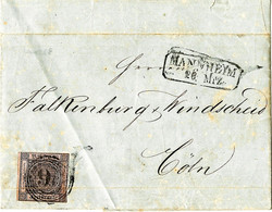 Duitsland >  Oude Duitse Staten > Baden  Brief Met No. 4 Uit 1854 Met Aankomststempel (3324) - Storia Postale