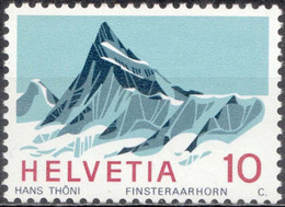 1966, Switzerland, Swiss Alps, Landscapes, Mountains, MNH(**), Mi: 842 - Unused Stamps