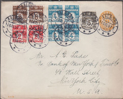 1925. DANMARK.  3+7 øre Envelope (print S-24)  + 2 Ex 2 øre + 2 Ex 5 øre + 4 Ex 4 øre... (Michel 77+) - JF424980 - Briefe U. Dokumente