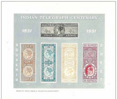 Br India King Edward, George V, Victoria, Telegraph Centenary, MNH White Gum, INDIA Inde - Unused Stamps