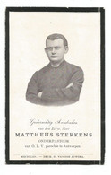 Oud Doodsprentje Pastoor Priester Mattheus Sterkens Meer Hoogstraten Geel Antwerpen 1869-1902 - Devotion Images