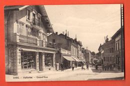 FLD-07 Vallorbe La Grand'Rue TRES ANIME  Phototypie 3990  Circulé 1911 - Vallorbe