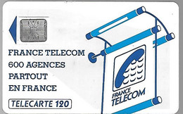 CARTE-PUBLIC 120U--600 AGENCES-Te37.520-SC6 Sans /Trou-V°5 Ge 25924-UTILISEE-T B E-RARE - 600 Agences