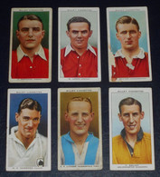 LOT OF 6 CIGARETTE CARDS SOCCER FOOTBALL ARSENAL FULHAM MIDDLESBROUGH FOOTBALL PLAYERS BRITISH TEAMS ATHLETICS HISTORY - Objetos Publicitarios