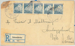 64658 -  ICELAND - POSTAL HISTORY -  REGISTERED COVER  1936 - WATERFALLS - Briefe U. Dokumente