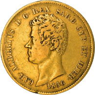 Monnaie, États Italiens, SARDINIA, Carlo Alberto, 20 Lire, 1836, Genoa, TB+ - Piemonte-Sardinië- Italiaanse Savoie