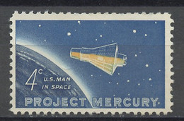 Espace 1962 - Etats Unis - Vereinigte Staaten - USA Y&T N°725 - Michel N°822 Nsg - 4c Programme Mercury - USA