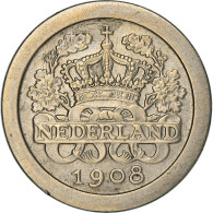 Monnaie, Pays-Bas, Wilhelmina I, 5 Cents, 1908, TTB, Copper-nickel, KM:137 - 5 Centavos