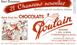 Buvard Chocolats Poulain  21 Chansons Nouvelles  : Ma Petite Folie - Chocolat