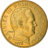 Monnaie, Monaco, Rainier III, 10 Centimes, 1978, SUP+, Aluminum-Bronze, KM:142 - 1960-2001 Nouveaux Francs