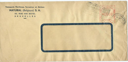 Belgium - Bruxelles Letter 1959 ,ATM,Machine Stamp,EMA, Meter Stamp,cover ,,NATURAL" Transport - ...-1959